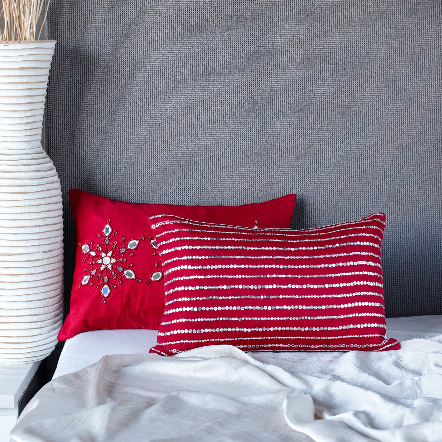 Sequence Stripes Silk Cushion Cover