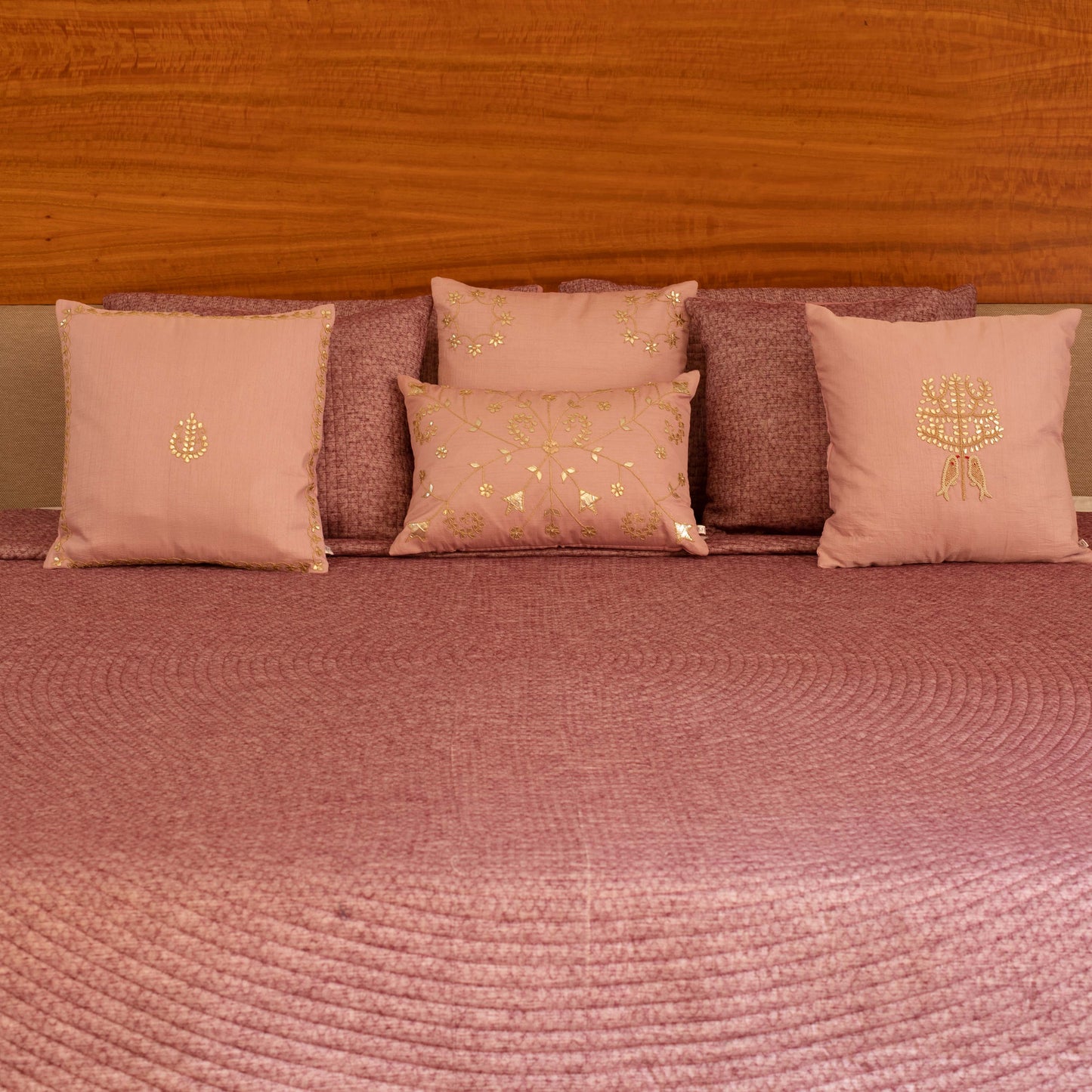 Three Beaded Snowflake Silk Cushion Cover