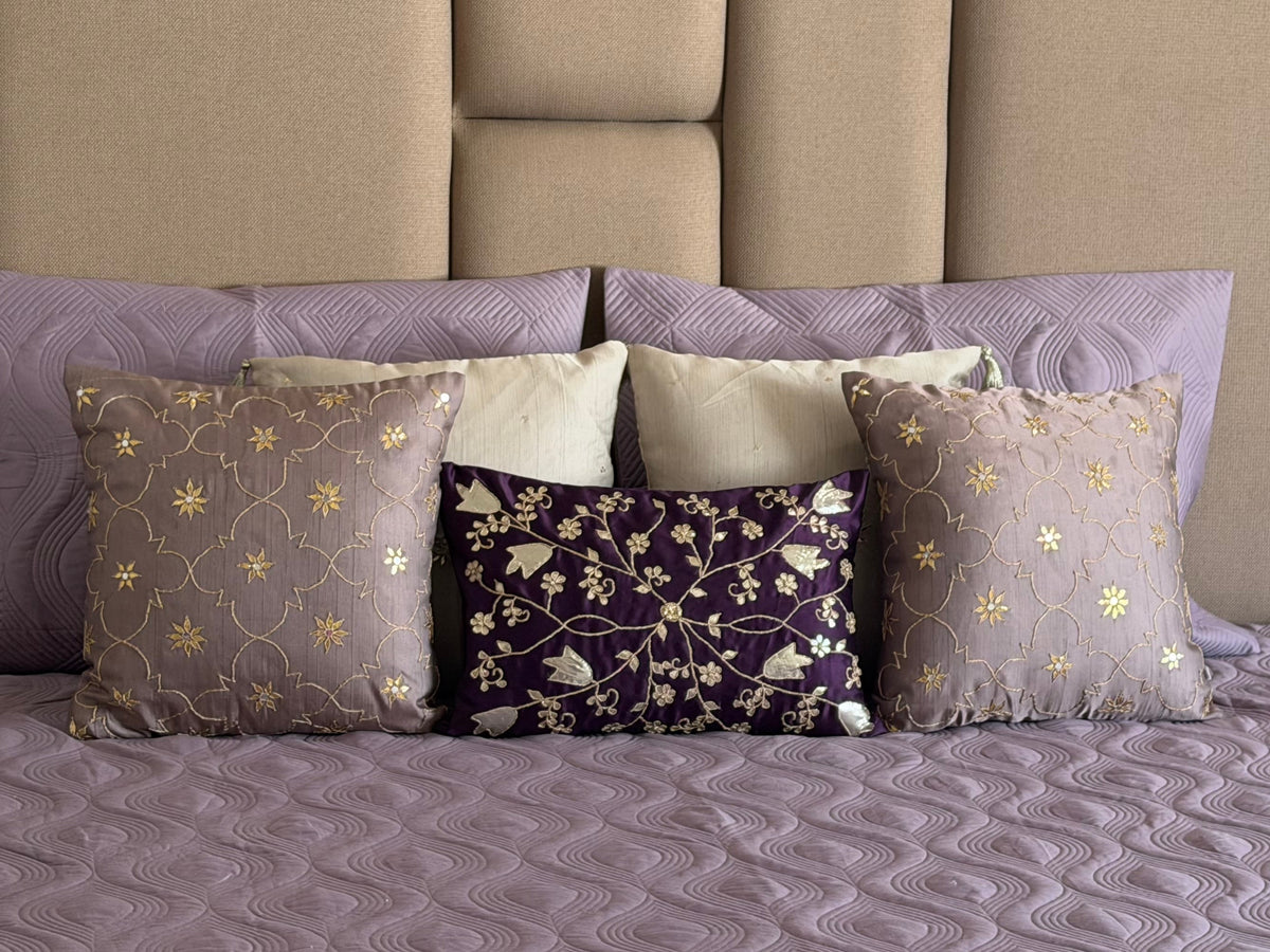 Lavender royal quilted bedcover