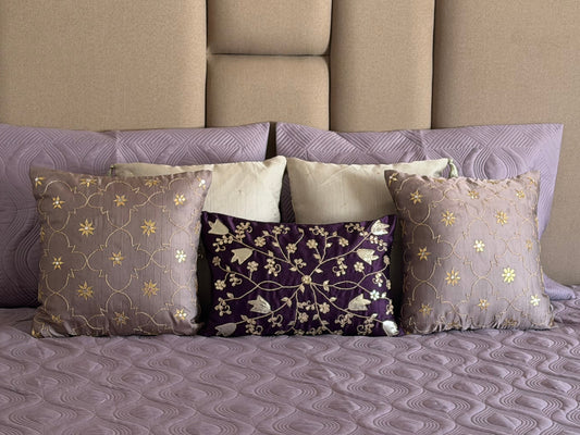 Lavender royal quilted bedcover