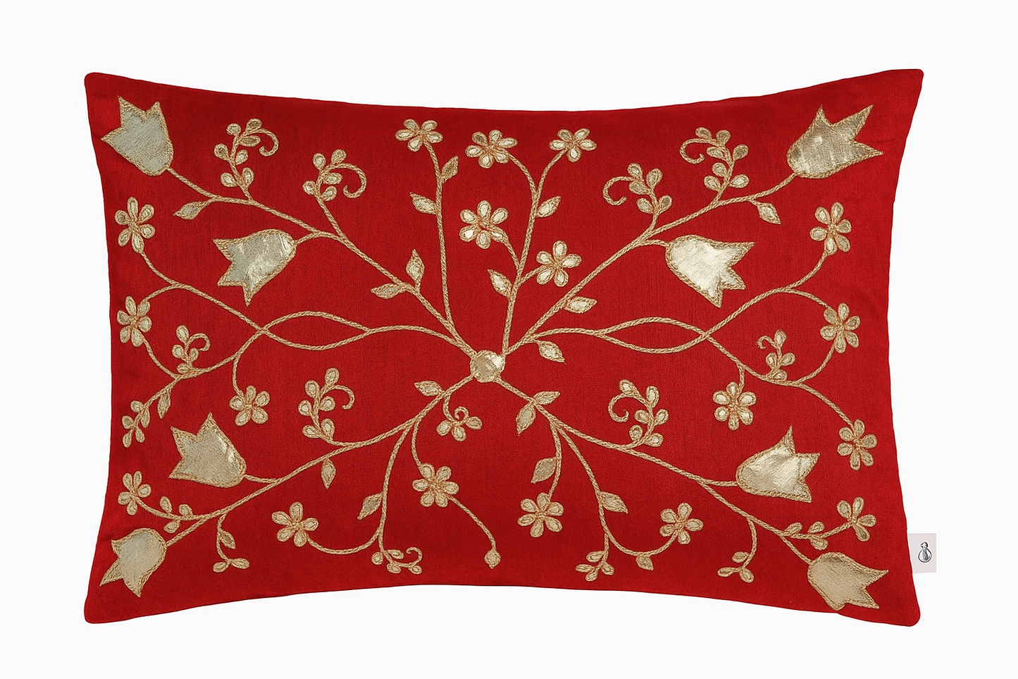 Royal Zardosi Jaal Silk Cushion Cover
