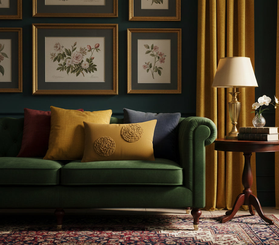 Noir Petal Textured Cushion Cover