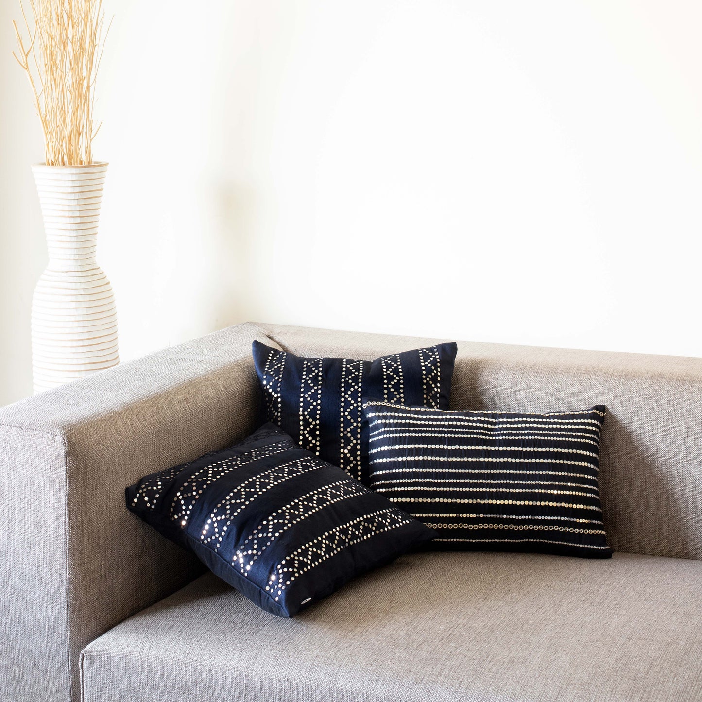 Sequence Stripes Silk Cushion Cover