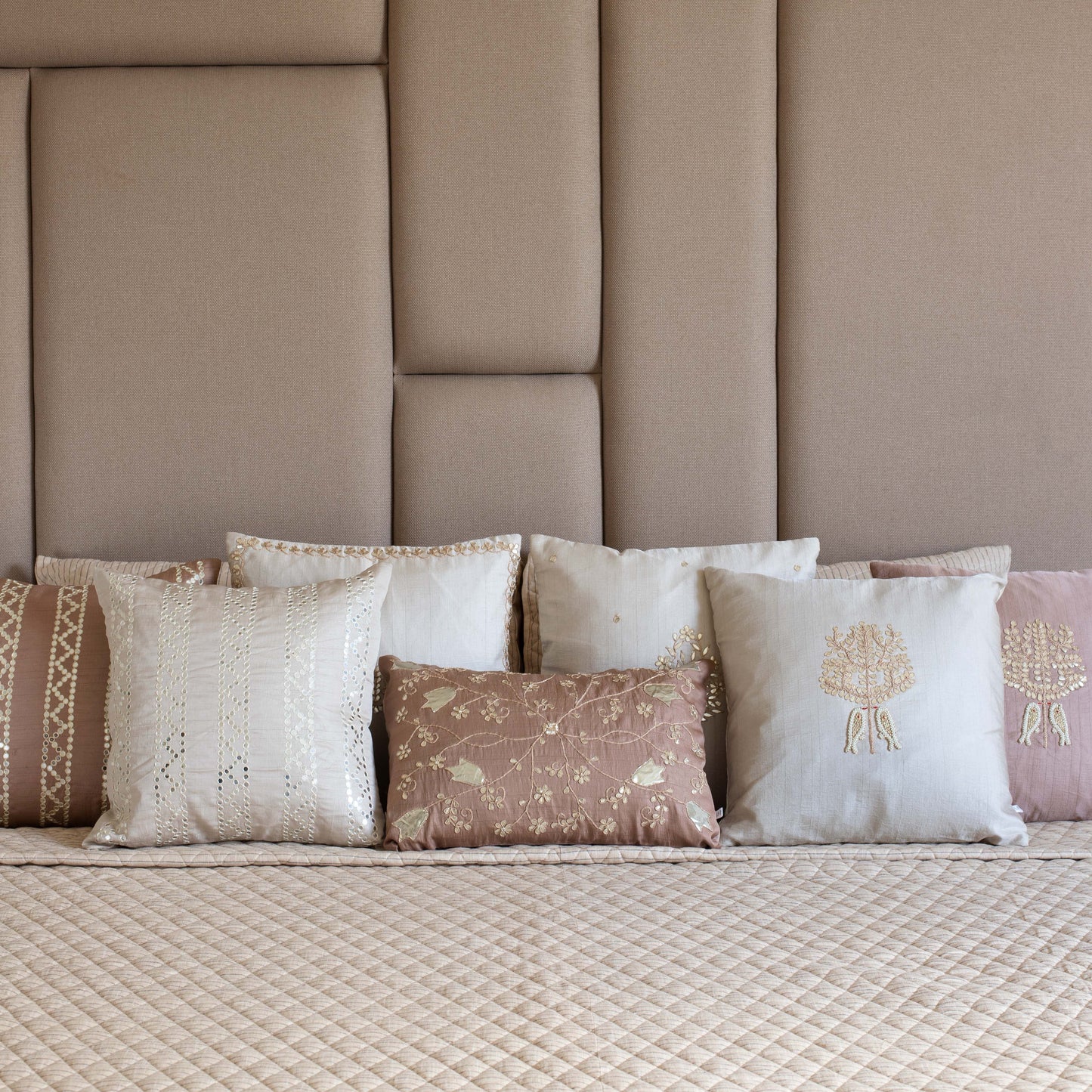 Royal Zardosi Jaal Silk Cushion Cover