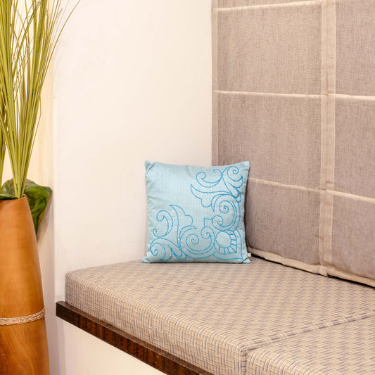 Beaded Arabesque Silk Cushion Cover