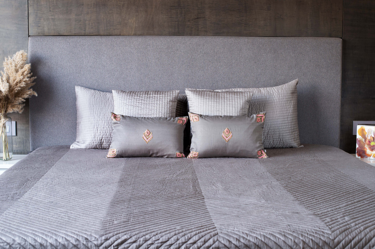 Royal Feather Design Cushion Cover