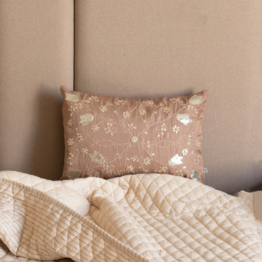 Royal Zardosi Jaal Silk Cushion Cover